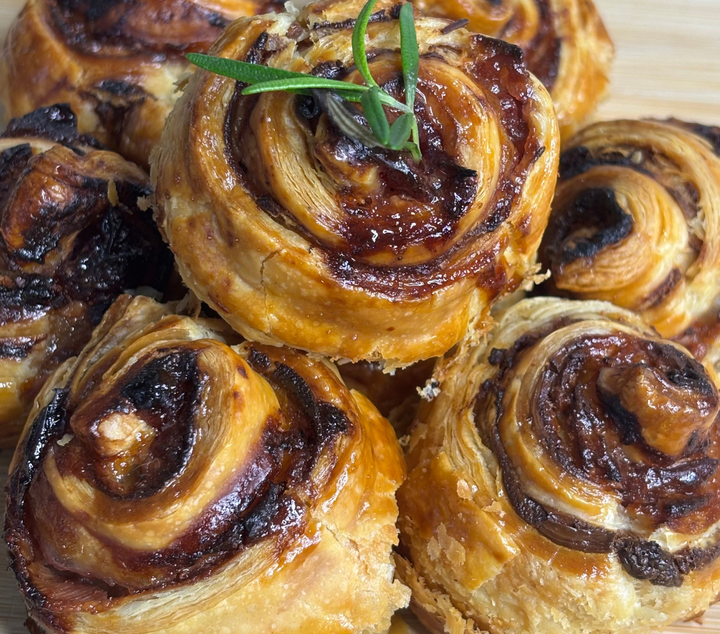 Cranberry & Brie Puff Pastry Roses